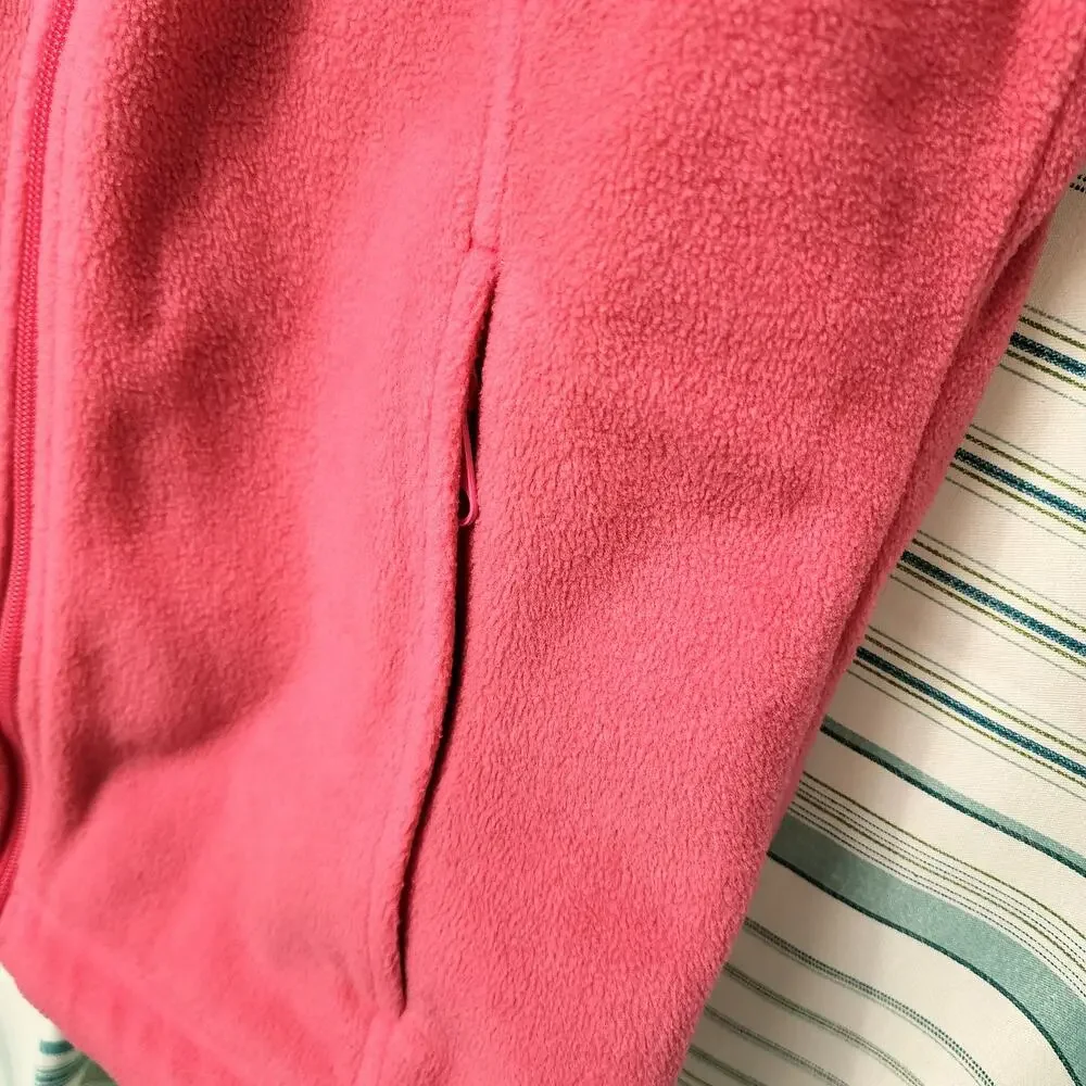 Columbia Pink Full Zip Fleece Women Small
